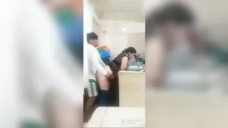 Desi hot sex video of big ass girl fucking in kitchen by her cousin